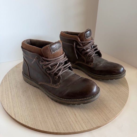 Eastland Men’s Finn Boots Brown Leather Synthetic Upper Memory Foam Size 8.5D - Picture 1 of 7